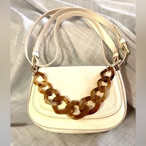 Cream handbag / cross body bag